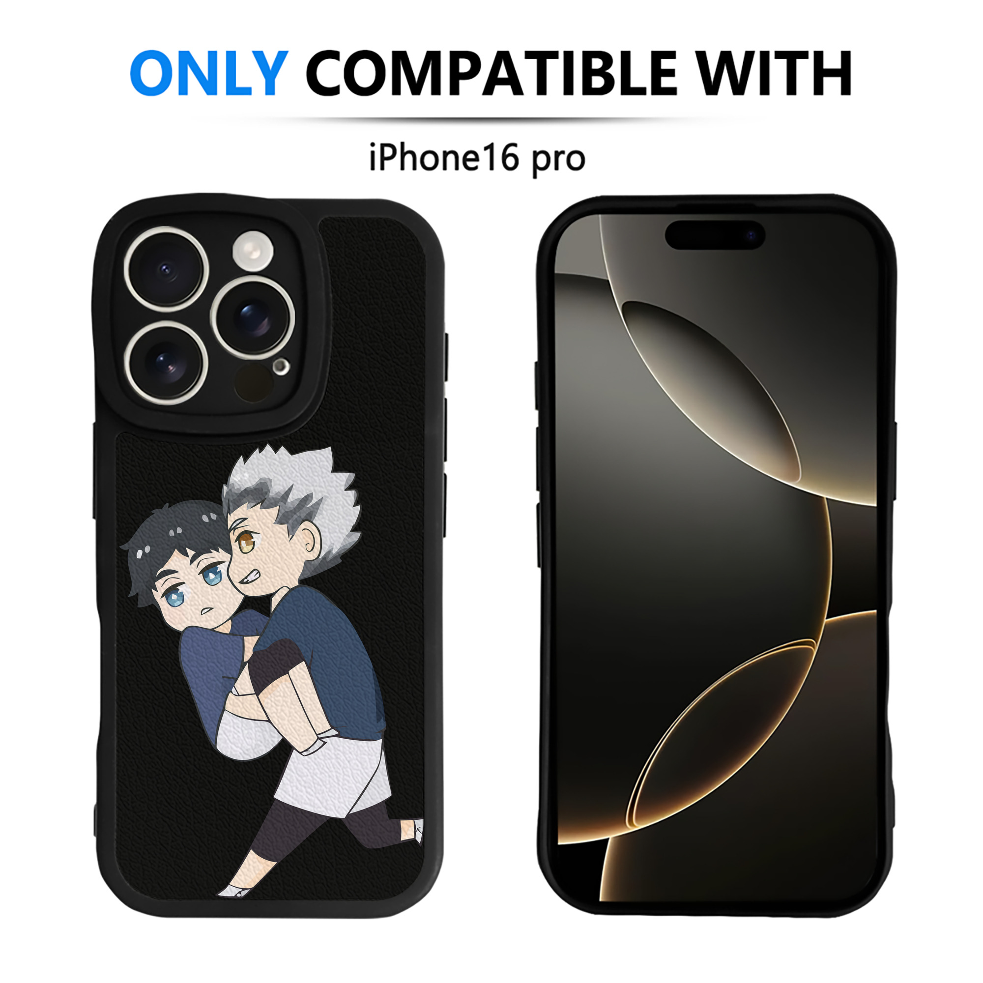 （画像用） ハイキュー!! Haikyu!! 【iPhone 16シリーズ対応】シリコンスマホケース（レザー調） 材質：シリコン